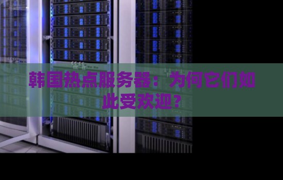 韩国服务器哪家好：为何韩国服务器如此受欢迎？